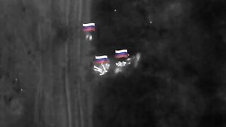 Drone Wipes Out Group of Russian Soldiers