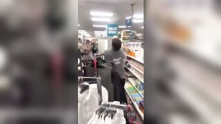 Shoplifter Kicked Out and Body Slammed