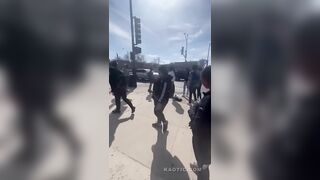 Baseball Bats Interrup Fight Of Students In Chicago