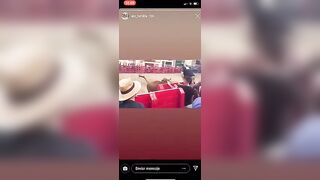 man gets rammed in the face by a bull)repost)