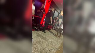 Aussie Girl Spits On Club Guard, Gets Handled