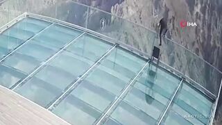 Determined Man Takes a 243 Meter Dive off Terrace