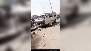 Bodies left scattered after car bomb explodes