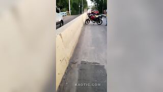 Fat Scooter Guy Gonna Stay Off The Road For A While