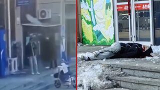 Student was struck on his head by ice slab and killed - Shandong, China