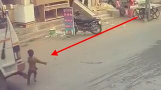 Child is crushed after walking in front of moving Truck - India