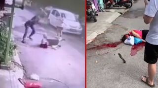 Woman was stabbed to death by her nephew - Butterworth, Malaysia