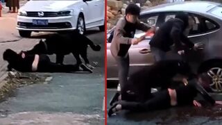 Woman is savagely attacked by dog and left in a pool of blood - China