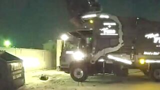 Homeless man sleeping in dumpster inadvertently thrown into garbage truck - Moncton, Canada