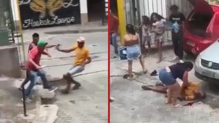 Man is stabbed several times and killed during street fight - Brazil