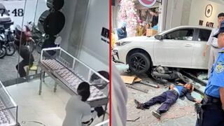 Elderly man was crushed against a store window and killed - Vietnam