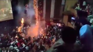 Lunatics set off fireworks inside movie theater during screening of Tiger 3 - Malegaon India