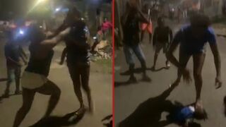 Woman uses her baby as a shield then drops him on the ground during fight with another woman - Jamaica