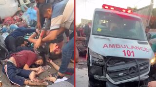 IDF airstrike on ambulance kills several Palestinian civilians