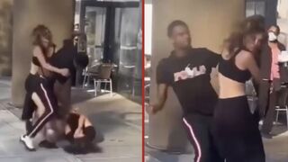 Guy brutally beats up two women leaving one knocked out - USA