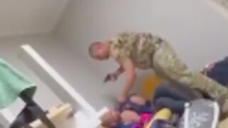 Ukrainian soldier is pistol whipped and violated by one of his own for leaving the battlefield, Ukraine