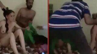 Man beats up his wife after catching her in bed naked with two men in Pakistan