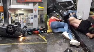 Three people killed after car crashes into gas station in Brazil [+ Aftermath]