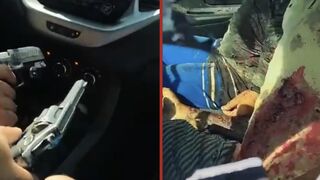 Gang members shot with over 130 shots moments after posting a video of themselves showing off guns in Brazil