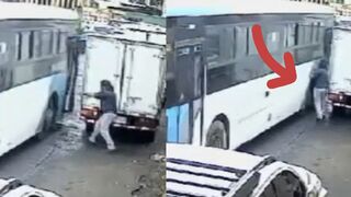 Bus driver is crushed to death by his own bus after he forgot to apply parking break in Colombia