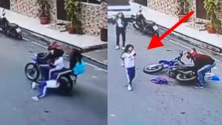 10-year-old girl looses her arm after motorcycle accident in Ecuador