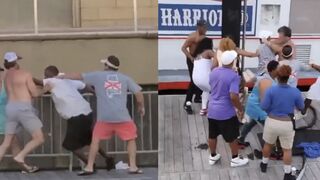 Huge brawl breaks out on Alabama riverfront after boat parking dispute [Full Video]