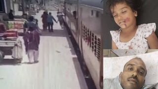 A man and his 5-year-old daughter died after falling under a train while they were trying to board it in India