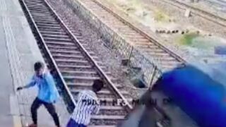 Student is hit by a passing Train while waiting on the platform in Mumbai, India