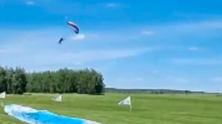 Business man plunges to his death after hard parachute landing in Russia