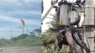 Paraglider collides with Pylon and is electrocuted to death in China