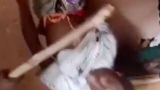 Phone thief is hung upside down and beaten like a Pinata in Nigeria