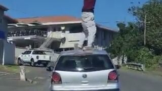 Man breaks his neck and dies after losing his balance while standing on top of a car in South Africa