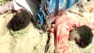 Two men are crushed to death after they lost control of their truck and fell off a Bridge, India