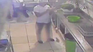 Woman killed after getting struck in the head from debris by pressure cooker explosion, Brazil [Full Video]