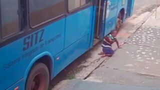 Paraplegic man is crushed by a bus and killed while getting off