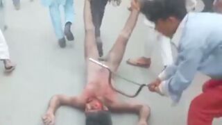 Man is beaten and set on fire by mob over Blasphemy In Pakistan