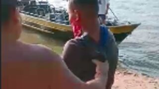 Man tries to rob a fisherman but ended up getting chopped in the face with a machete