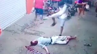 Football fan badly beaten in Brazil