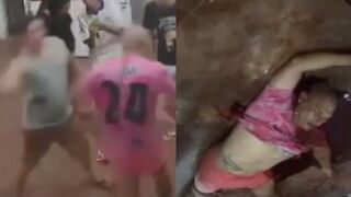 Drunk man starts a fight then shoots his opponent dead after he started loosing ( + Graphic Aftermath)