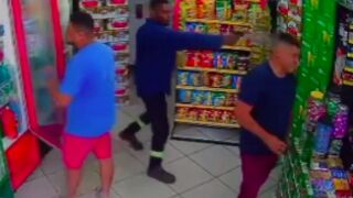 Man shot point blank in the back of the head at a store in Brazil (Action + Aftermath)