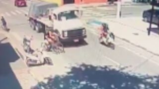 Man gets his girlfriend crushed by a truck while out cycling (Accident + Aftermath)