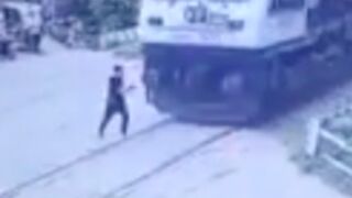 Man gets hit by a Train in India