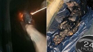 Gang member gets shot and then set on fire in Brazil (Aftermath)