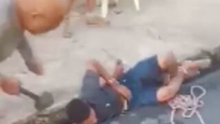 Thief beaten with mallet to the face in Brazil (Full Video + Aftermath)