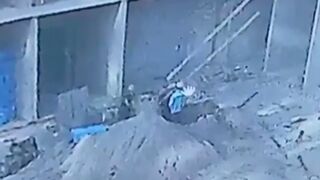 Worker gets killed by a falling wooden post in Kazakhstan