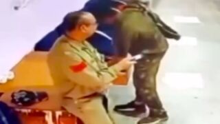 Security officer blows his own arm off by mistake