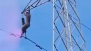 Man electrocuted to death after climbing a high voltage transmission pylon in Ghana (+ Aftermath)