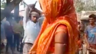 A innocent woman was beaten up with hot sticks till she fainted for resisting an attempt to rape her in India