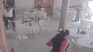 Two men professionally executed inside a restaurant in Brazil (Action + Aftermath)