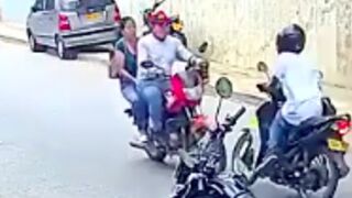 Motorcycle collision in Colombia